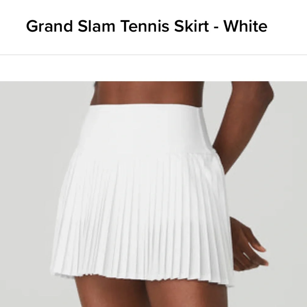 ALO Yoga White Pleated Grand Slam Tennis Mini Skirt